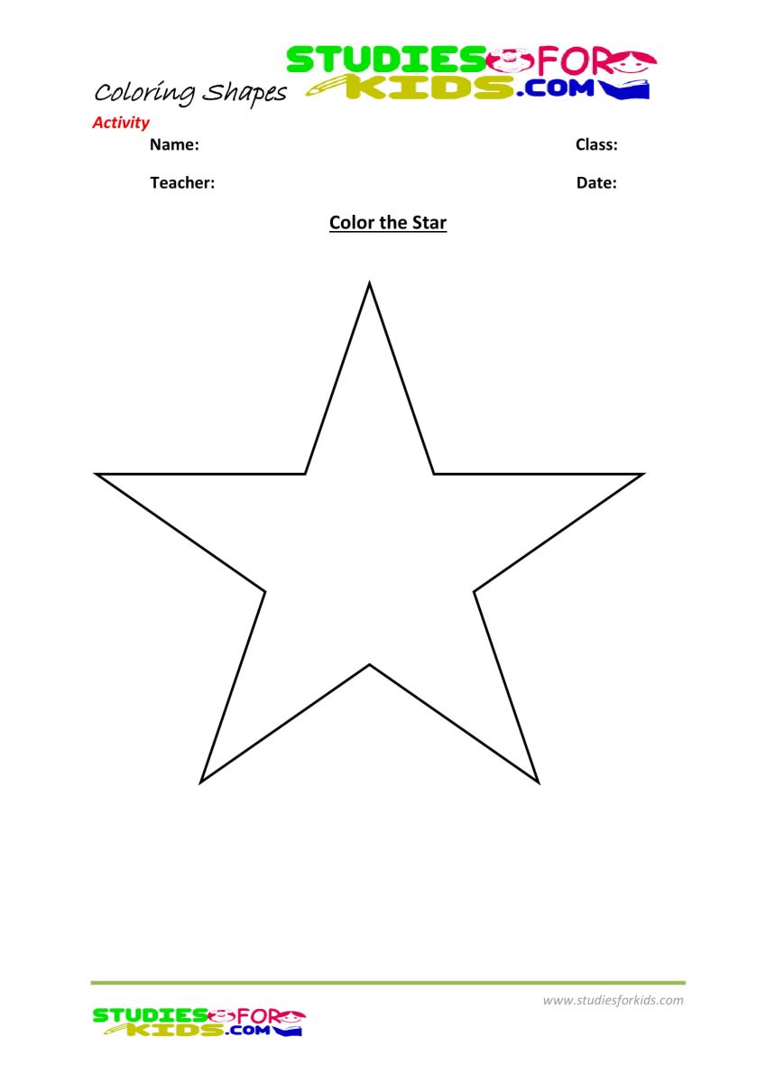 Coloring pages pdf-Color the star