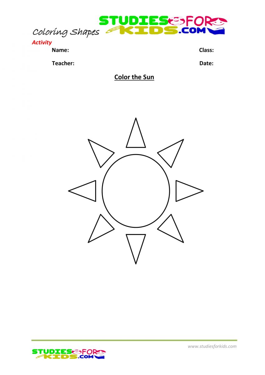 Coloring pages pdf-Color the Sun