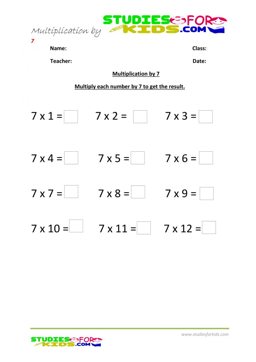 multiplication by 7