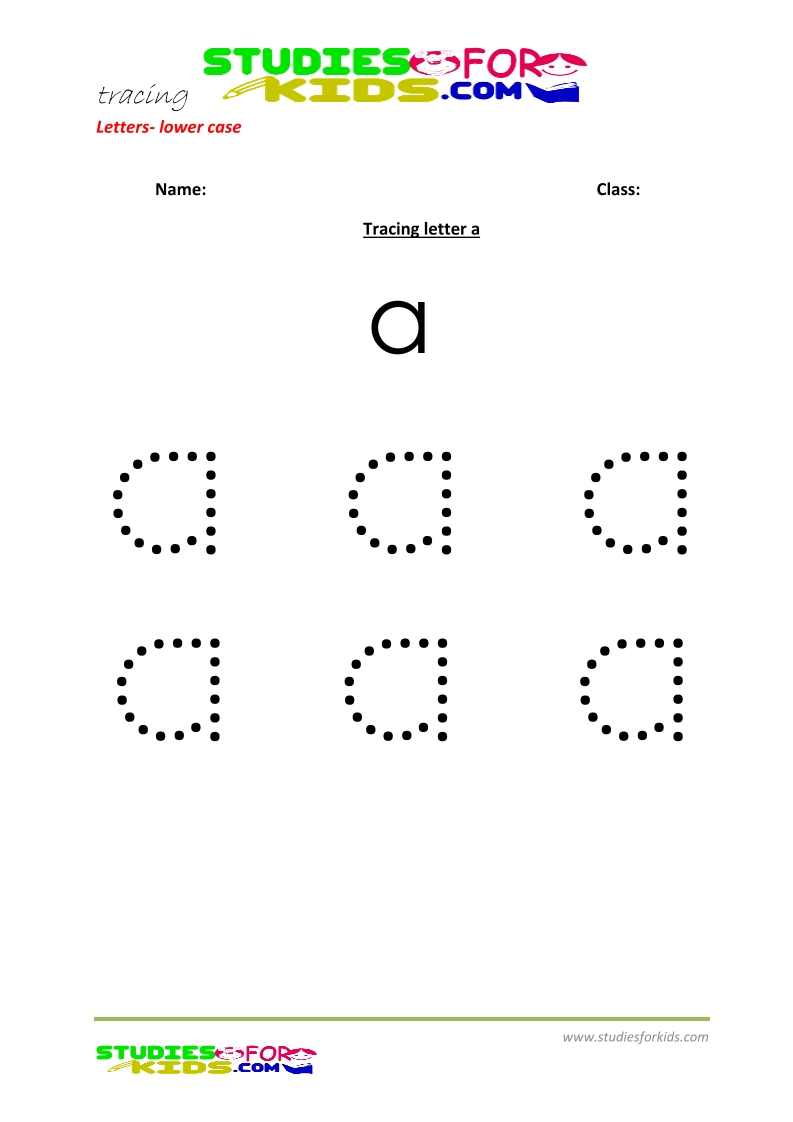 Tracing letters worksheets free Letter a .pdf