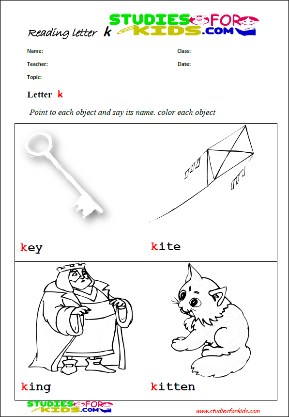the letter k reading worksheets printable teachers worksheets for children